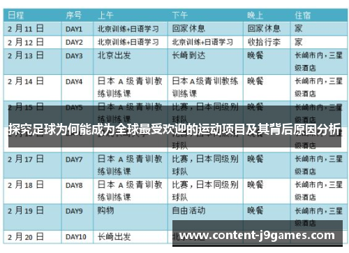 探究足球为何能成为全球最受欢迎的运动项目及其背后原因分析
